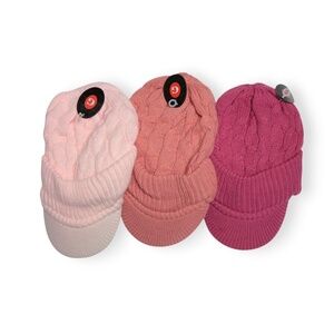 NWT Women Winter Beanie Hat with Brim Warm Double Knit Cuff Beanie Cap One Size